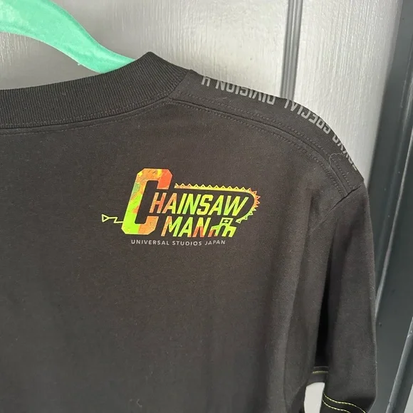 NWT Chainsaw Man Anime T-Shirt from Universal Studios Japan - Unisex M Black - Picture 10 of 10